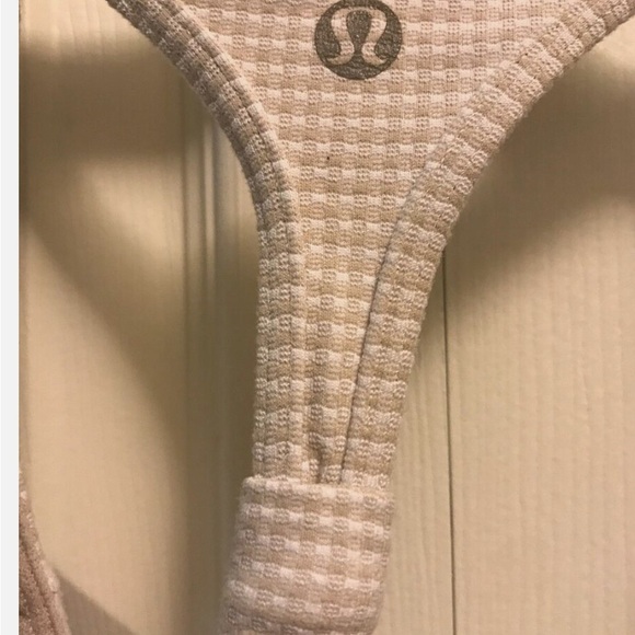 Lululemon No Limits Tank Plaid Beige White - Picture 3 of 8